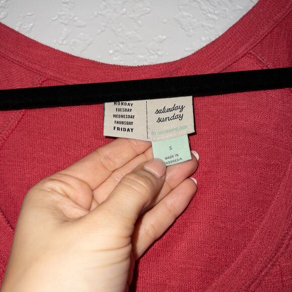 Saturday Sunday x‎ Anthropologie Pink Kathie Flounced Mini Dress Small - Picture 5 of 9